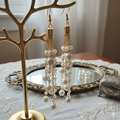 Handcrafted Beaded Dangling Earrings