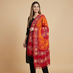 Pure Cotton Hand Batik Dupatta Stole