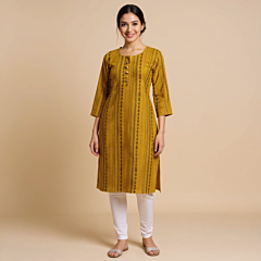 Yellow Women Kurti