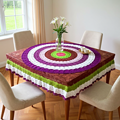 Handmade Crochet Dinning Table Cover | Multicolour