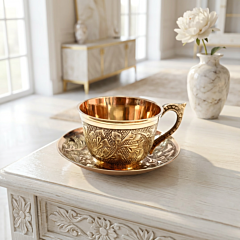 Brass tea cup set 