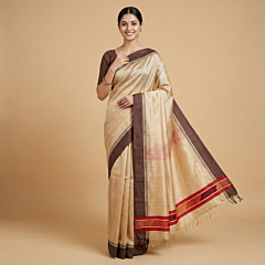 Handloom Muga Tussar Silk Saree