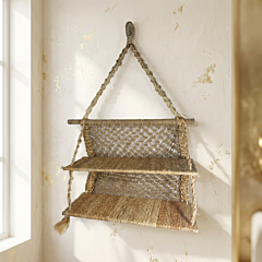 Handcrafted Jute Rope Shelf | 38 x 10 x 40 cm