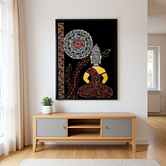 Madhubani Painting  of Buddha 