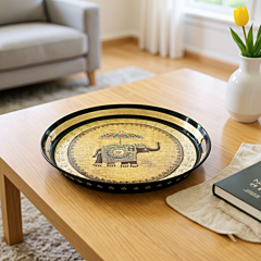 ROYAL ELEPHANT HANDCRAFTED TRAY