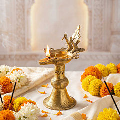 Handcrafted Golden Brass Deepak