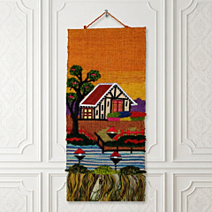 The Lakeside Cottage Jute Wall Hanging