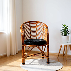 Cane Outdoor Chair with Cushion