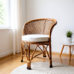 Cane Outdoor Chair with Cushion