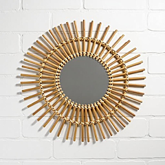 Handcrafted Rattan Wall Mirror