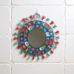 Hand Embroidery Mirror Frame for Home Decor