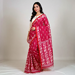 Bengal Soft Cotton Saree-Rose