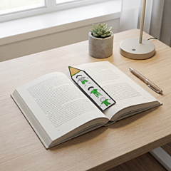Handmade Pencil-Shaped Bookmarks - Set of 8