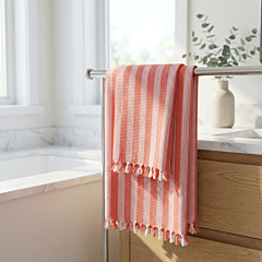 Handwoven Cotton Bath Towel | Pink