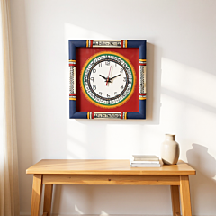 Warli art wall clock