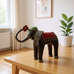 Large Brass Elephant Figurine KBH01817