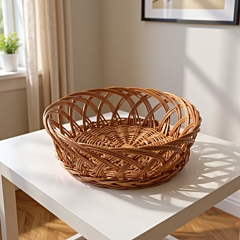Cane & Bamboo Basket | 9x9 inches