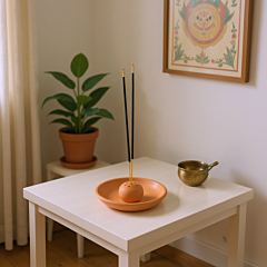 Handmade Terracotta Agarbatti Stand | 10x10x4 cm
