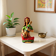 Handmade Terracotta Musician Idol | Home Decor