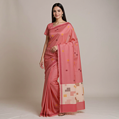 Handwoven Bhagalpuri Tussar Silk Saree