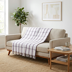 Handloom Cotton Checkered Sofa Throw