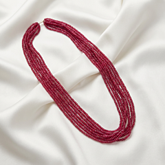 Handcrafted Glass Beaded Red Necklace