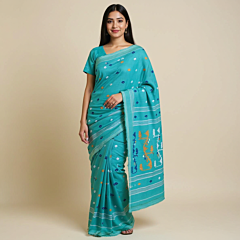 cotton  jamdani sari with bp