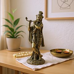 Brass Krishna 6 Inch KBH09306