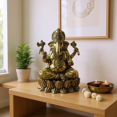 Brass Ganesha Statue KBH09294