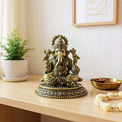 Brass Ganesha Idol KBH09252