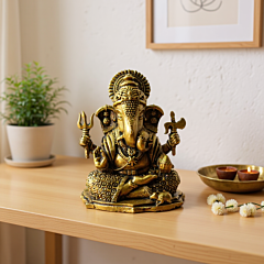 Brass Ganesha Idol KBH09216