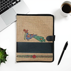 Exquisite Tikuli Painting Jute File Folder 