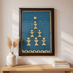 Bamboo Wall Art Work Inspired by Warli Art 