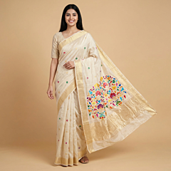 Banarasi silk tussar paithani Saree