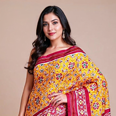 Double Ikat Silk Saree