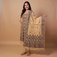 Tussar handloom suit