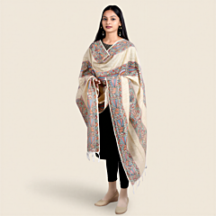 Hand-Painted Madhubani Cotton Multicolour Dupatta 