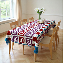 Handmade Crochet Dinning Table Cover | Multicolour