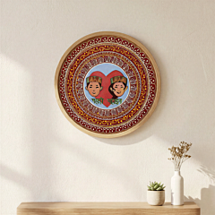 Aipan of Love Acrylic Mandala Painting | 12 Inches