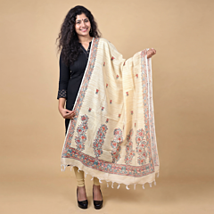 Madhubani Cotton Dupatta / Madhubani Painting Dupatta - 2.5 Meter