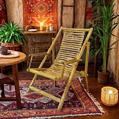 Cane & Bamboo Recliner Chair