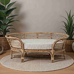 Handcrafted Wooden Dog Bed