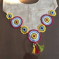 Edge Coaster with Tassels | Multi Colour