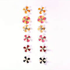 Handmade Fish Scale Earrings | Set of 6 | Multicolour