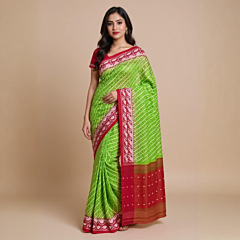 Handloom Bengal Mix Cotton Jamdani Green Saree