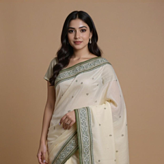 Exclusive Bengal Handloom  Sarees-Coffee Brown