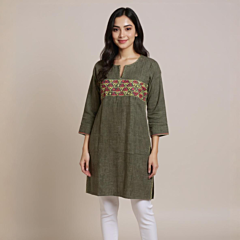 MULTI COLOR EMBROIDERED KURTA FOR LADIES