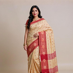 Bengal Soft Cotton Saree | Cream