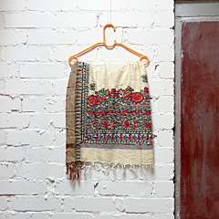 Handmade Khadi Cotton Mithila Painting Dupatta