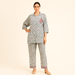 Hand-Embroidered Co-ord Set for Women | L